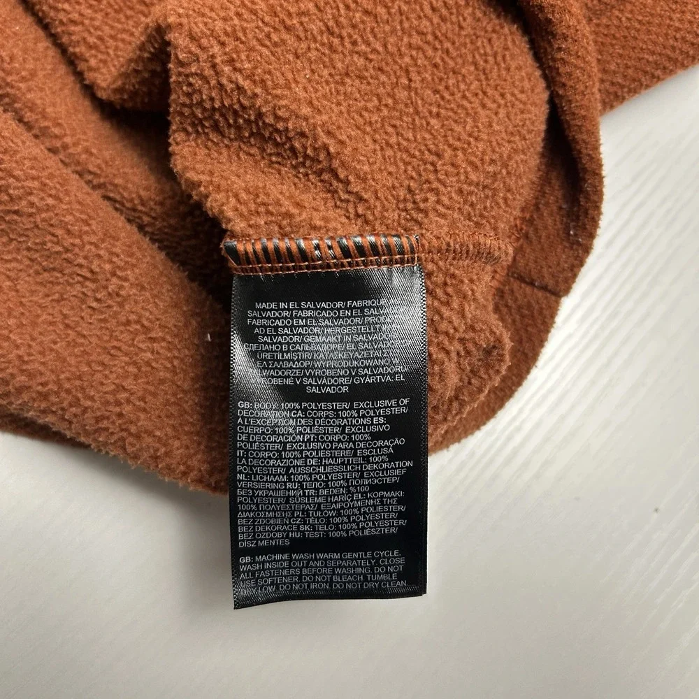 The North Face 1/4 Zip Men's XXL Pullover Sweater Fleece Copper Orange Hiking